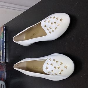 Vintage Authentic Magdesians California Leather Flats with Gold Stars Size 8.5M